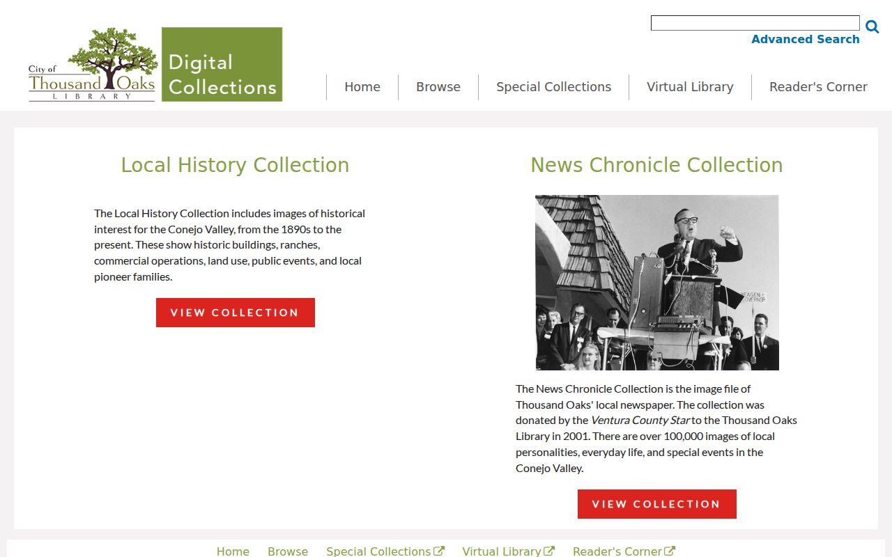 Thousand Oaks city directory local-history digital collection
